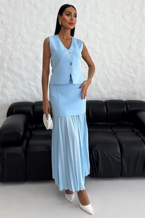 Elegant Formal Pleated Maxi Set - Brand: Sobe Istanbul - Women & Kids, Baby Clothes Wholesale - TheBS Women