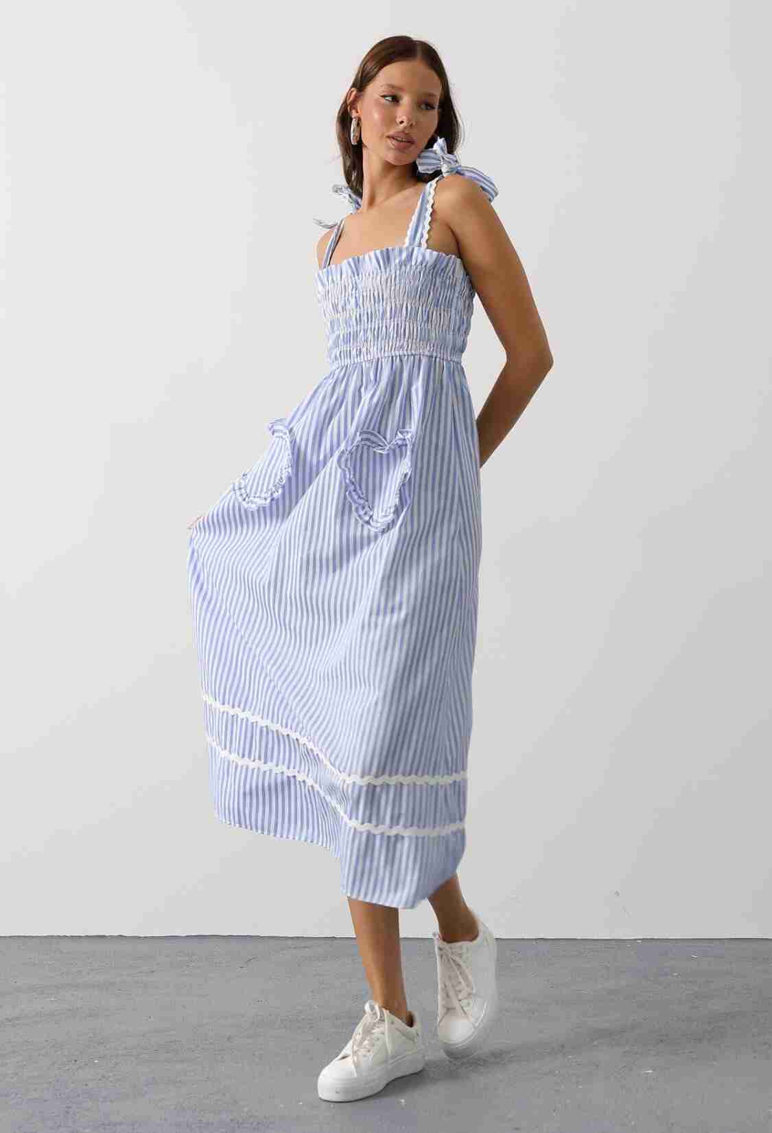 Casual Cute Preppy A-Line Dress - Brand: Reyon - Women & Kids, Baby Clothes Wholesale - TheBS Women