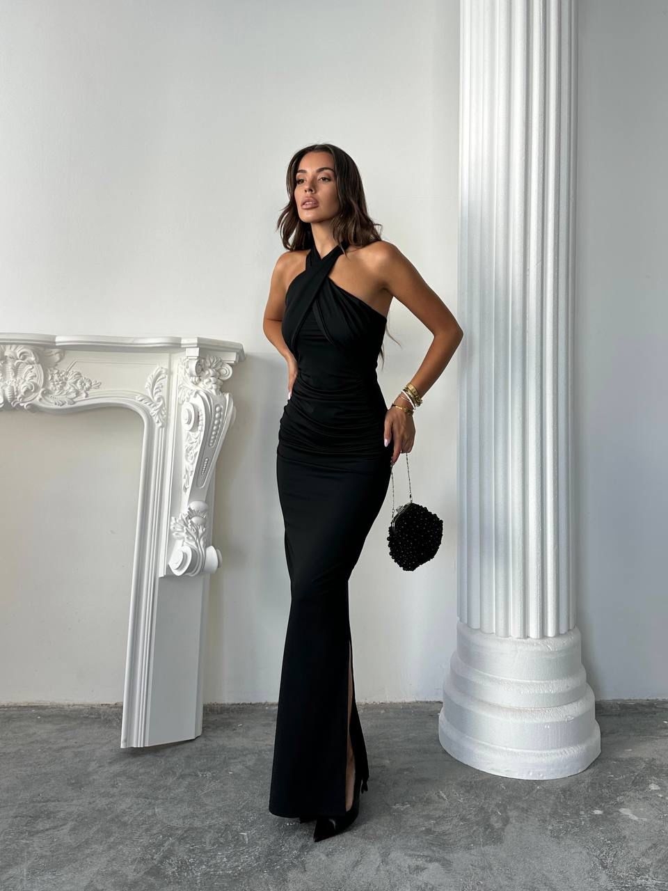 Elegant Sheath Dress With Halter Neck - Brand: My Jest Fashion - Women & Kids, Baby Clothes Wholesale - TheBS Women