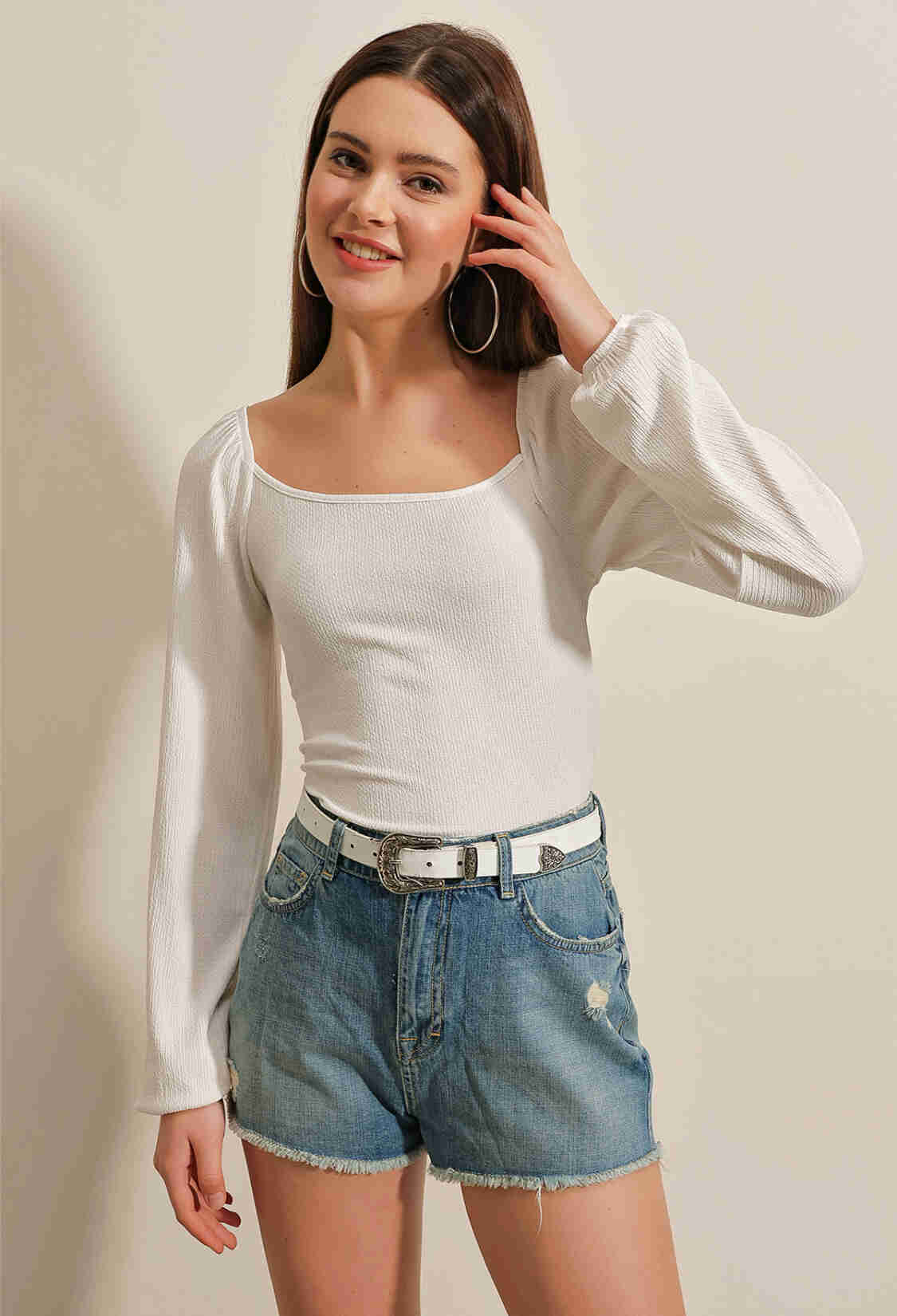 Balloon Sleeve Knitted Blouse - Brand: Bigdart - Women & Kids, Baby Clothes Wholesale - TheBS Women