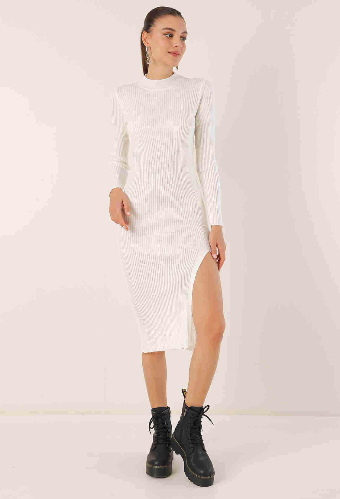 Slit Knitwear Dress - Brand: Bigdart - Women & Kids, Baby Clothes Wholesale - TheBS Women