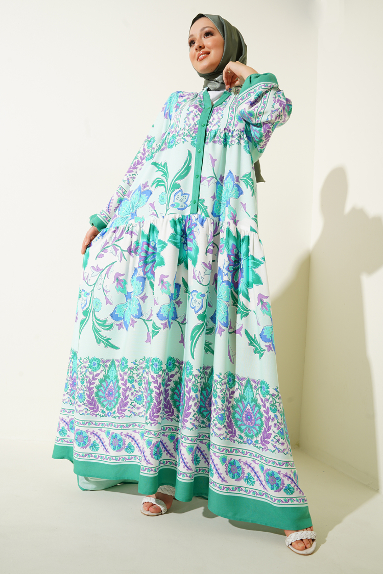 Authentic Patterned Hijab Dress - D. - Brand: Bigdart - Women & Kids, Baby Clothes Wholesale - TheBS Women