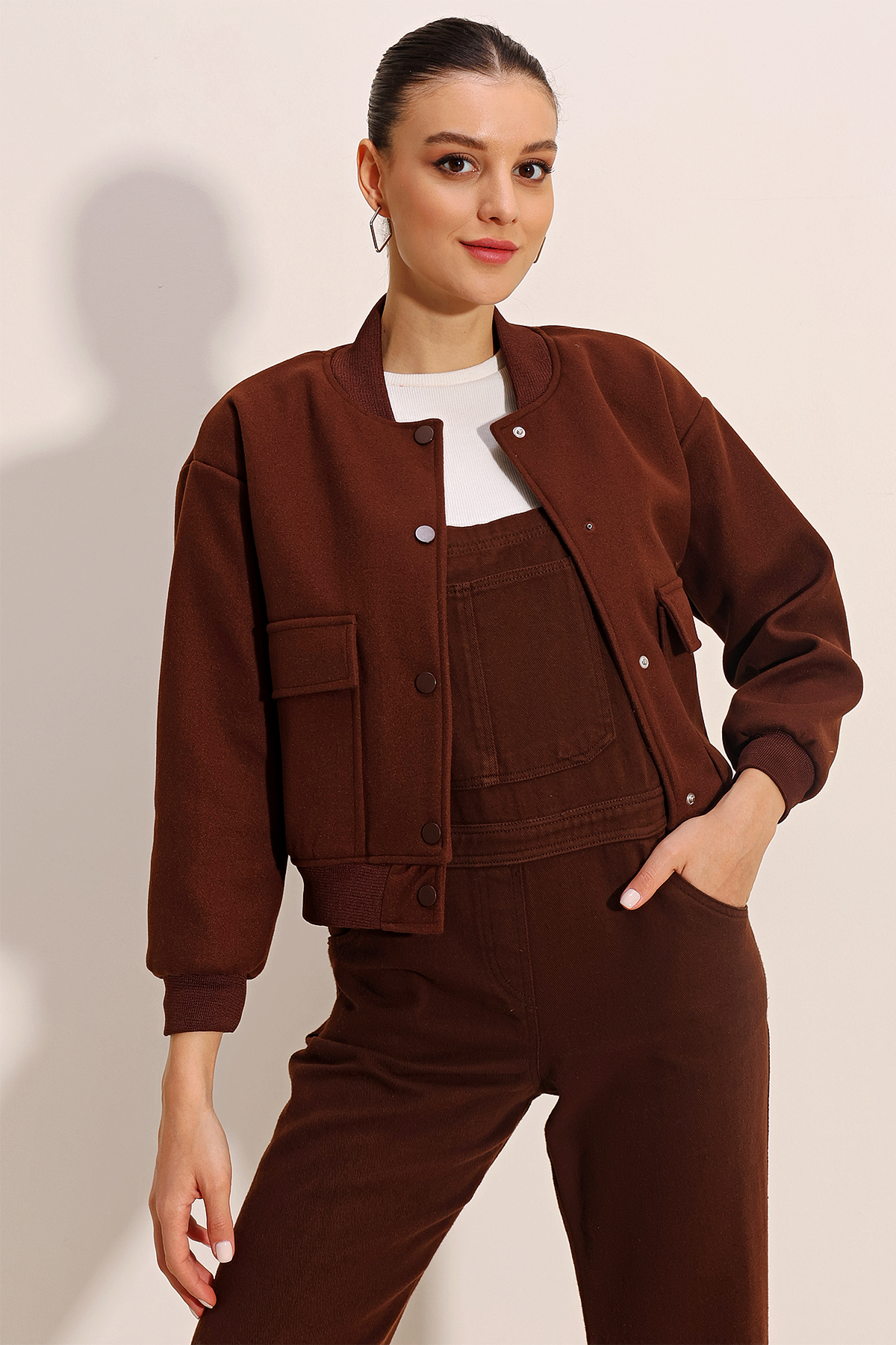 Double Pocket Bomber Jacket - Brand: Bigdart - Women & Kids, Baby Clothes Wholesale - TheBS Women