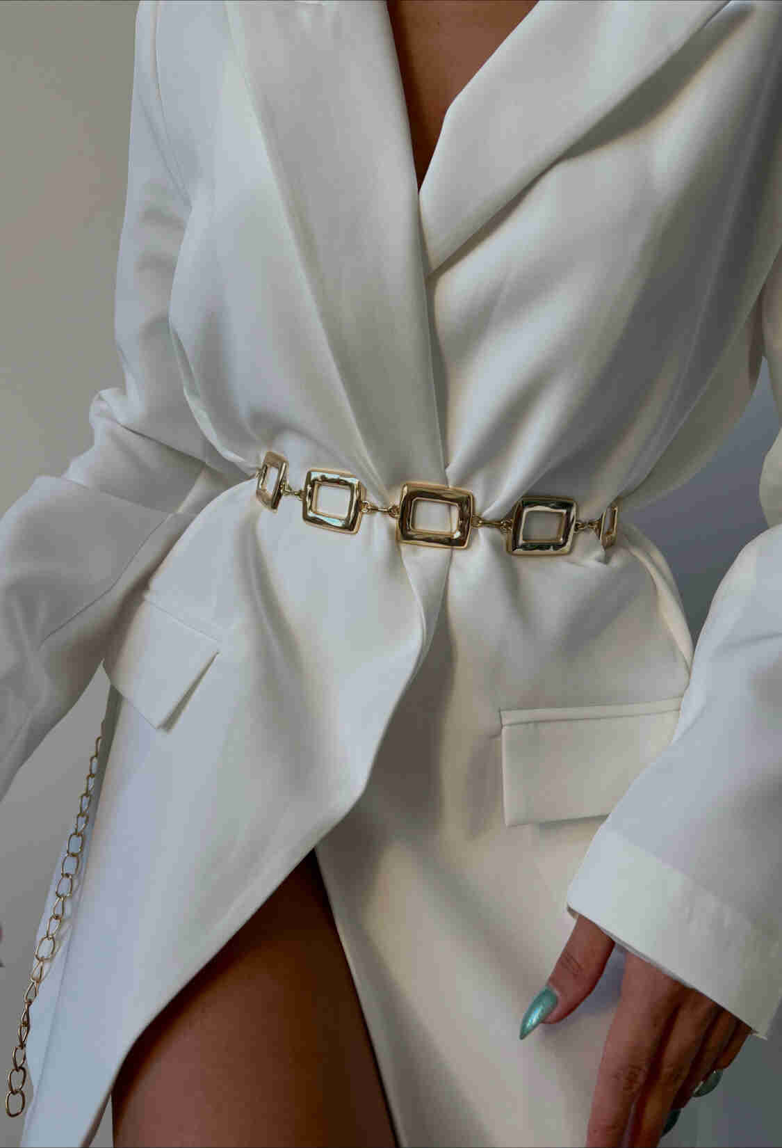 Square Design Chain Shirt Jacket Dress Trouser Belt - Brand: Fiori - Women & Kids, Baby Clothes Wholesale - TheBS Women
