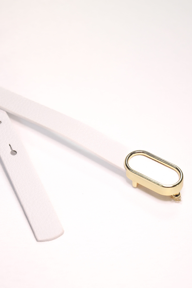 Thin Belt With Imported Oval Gold Buckle - Brand: Fiori - Women & Kids, Baby Clothes Wholesale - TheBS Women