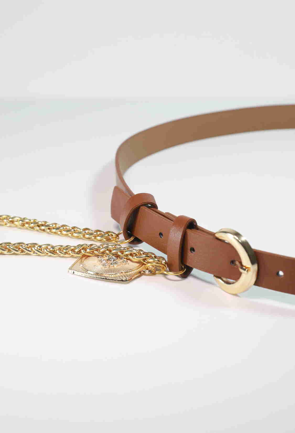 King Chain Medallion Detailed Women's Belt - Brand: Fiori - Women & Kids, Baby Clothes Wholesale - TheBS Women