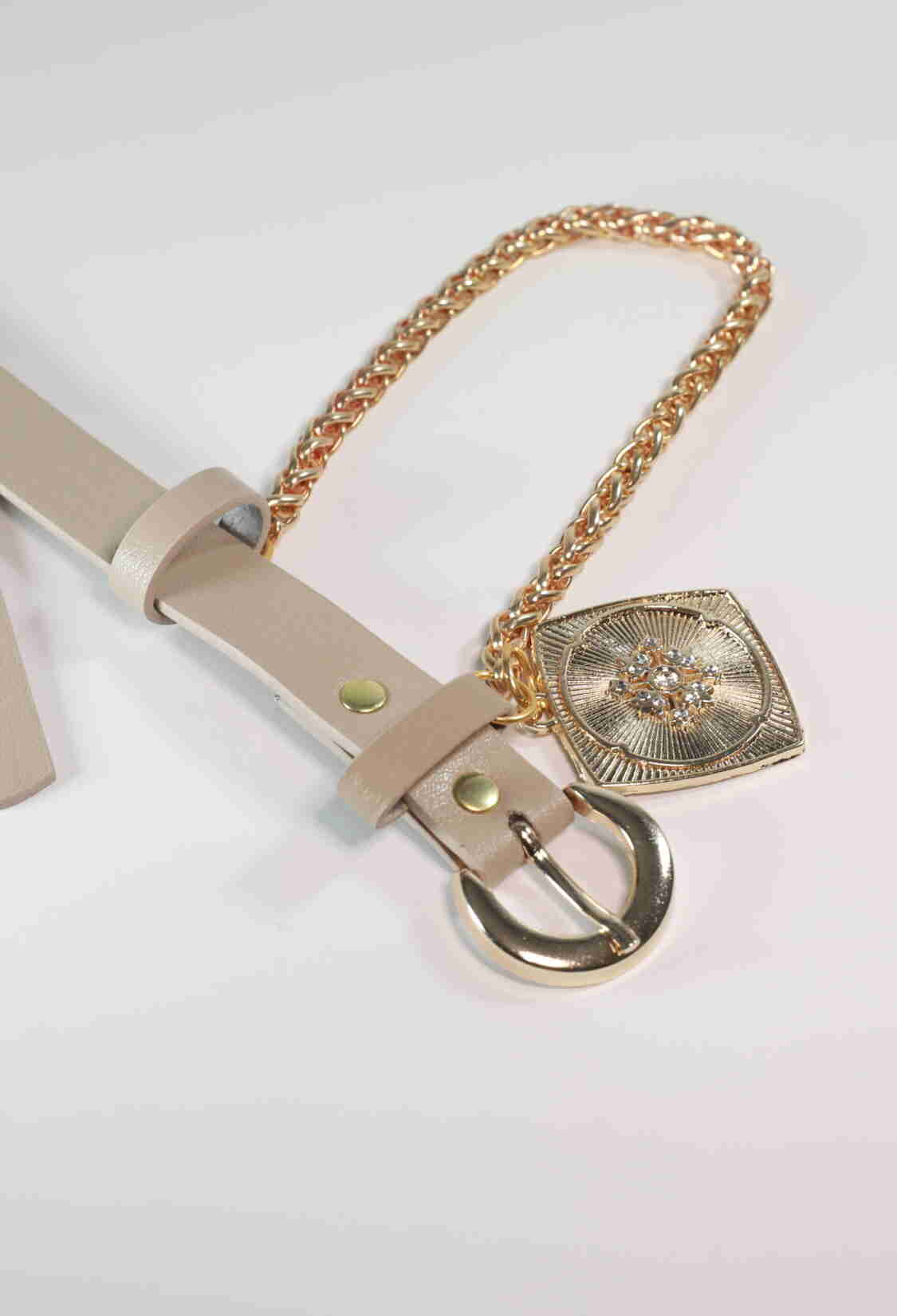 King Chain Medallion Detailed Women's Belt - Brand: Fiori - Women & Kids, Baby Clothes Wholesale - TheBS Women