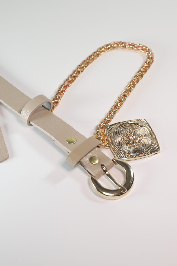 King Chain Medallion Detailed Women's Belt - Brand: Fiori - Women & Kids, Baby Clothes Wholesale - TheBS Women
