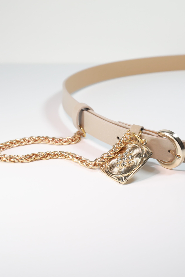 King Chain Medallion Detailed Women's Belt - Brand: Fiori - Women & Kids, Baby Clothes Wholesale - TheBS Women
