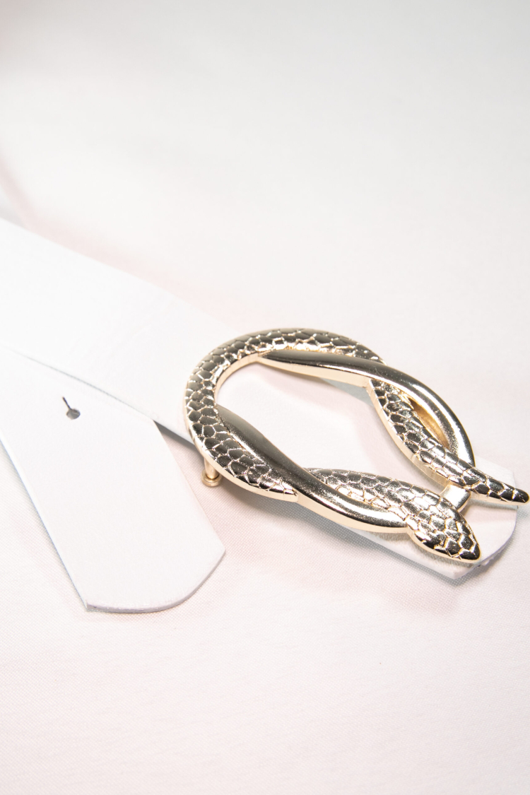 Women's Belt With Gold Snake Buckle - Brand: Fiori - Women & Kids, Baby Clothes Wholesale - TheBS Women