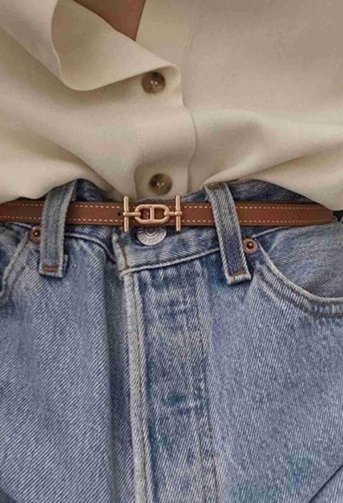 Thin Belt With Gold Buckle - Brand: Fiori - Women & Kids, Baby Clothes Wholesale - TheBS Women
