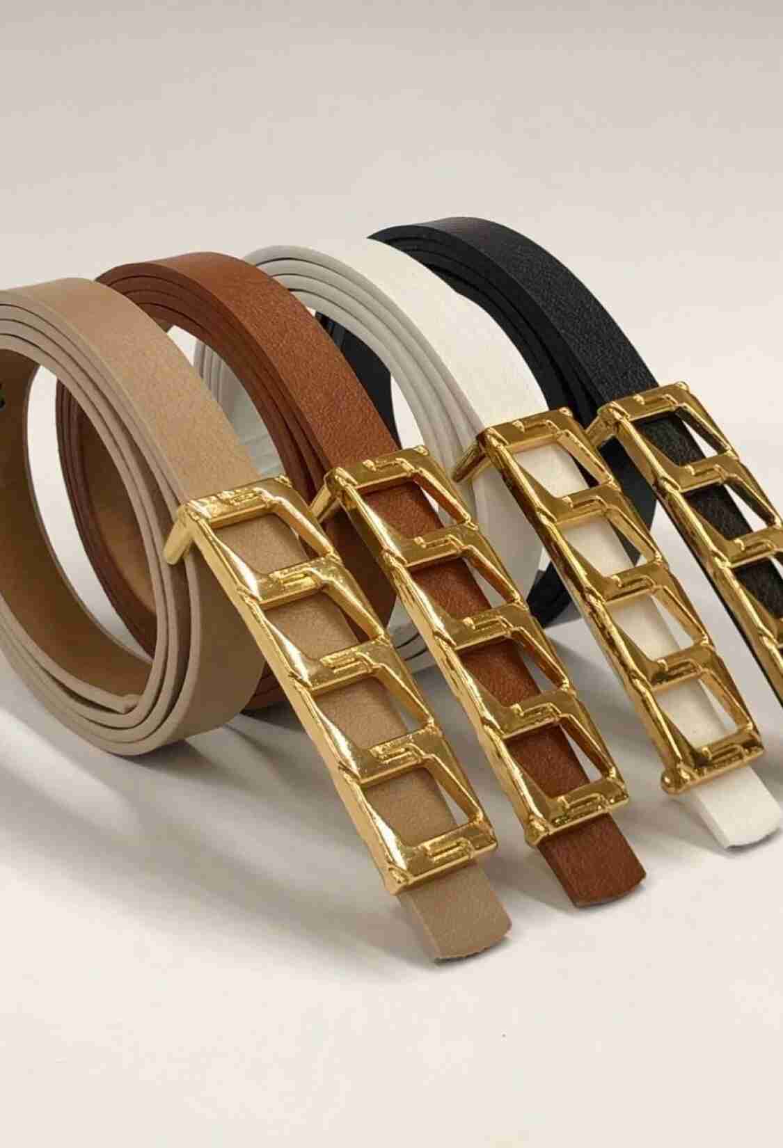 Basic Women's Belt With Thin Chain Buckle - Brand: Fiori - Women & Kids, Baby Clothes Wholesale - TheBS Women