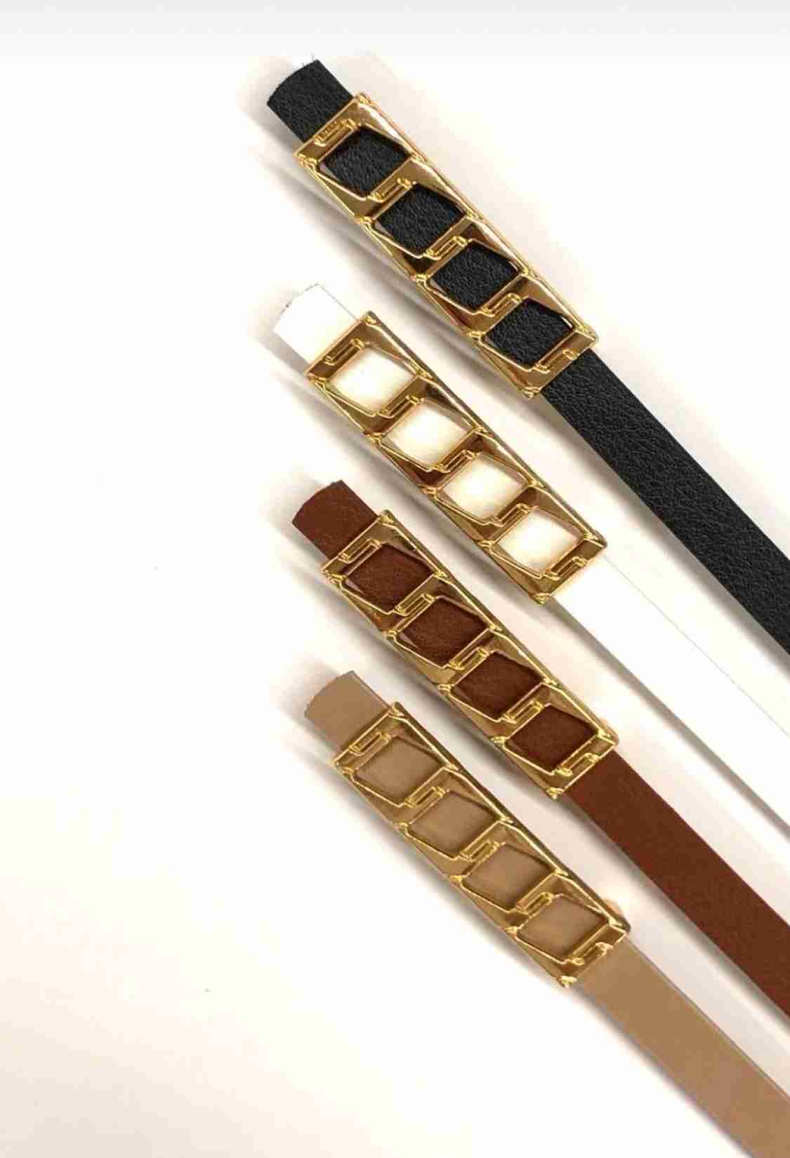 Basic Women's Belt With Thin Chain Buckle - Brand: Fiori - Women & Kids, Baby Clothes Wholesale - TheBS Women