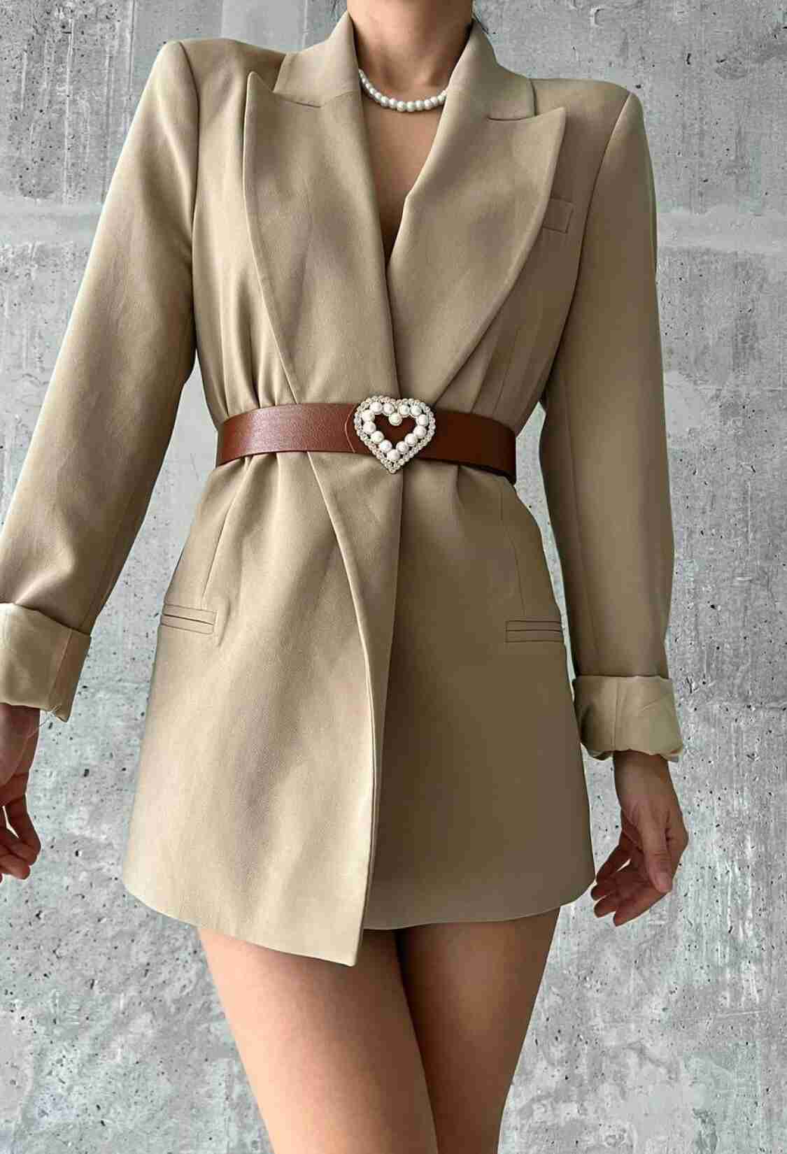 Women's Belt With Pearl Heart Buckle - Brand: Fiori - Women & Kids, Baby Clothes Wholesale - TheBS Women