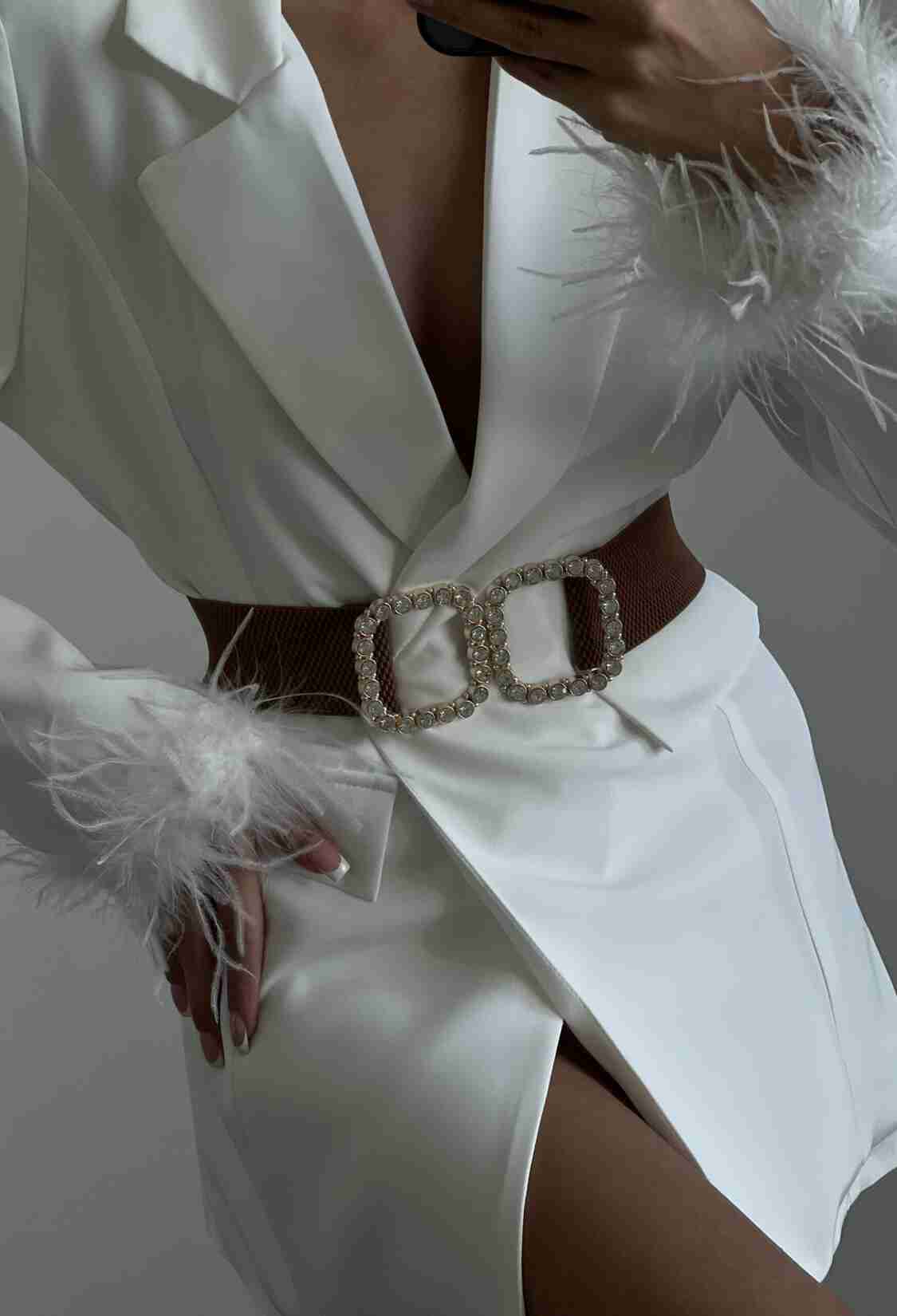 Women's Elastic Belt With Pearl Buckle - Brand: Fiori - Women & Kids, Baby Clothes Wholesale - TheBS Women