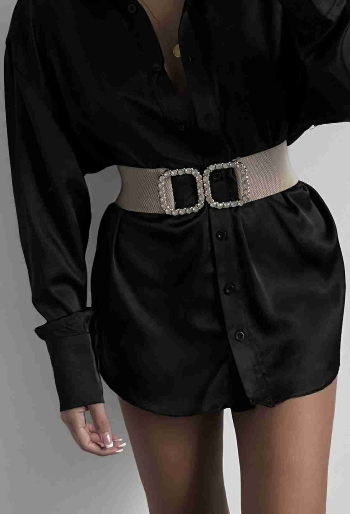 Women's Elastic Belt With Pearl Buckle - Brand: Fiori - Women & Kids, Baby Clothes Wholesale - TheBS Women