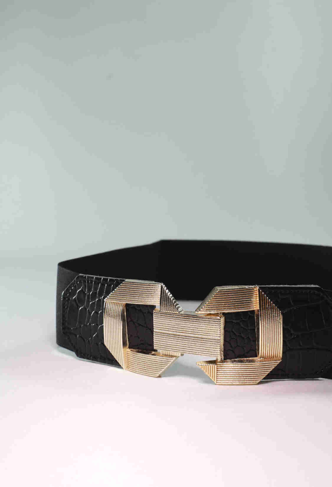 Elastic Belt With Metal Gold Buckle - Brand: Fiori - Women & Kids, Baby Clothes Wholesale - TheBS Women