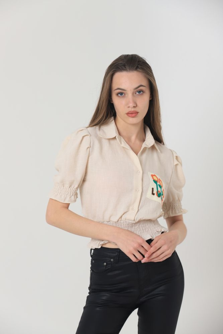 Pocket Embroidered Shirt - Brand: Topshow - Women & Kids, Baby Clothes Wholesale - TheBS Women