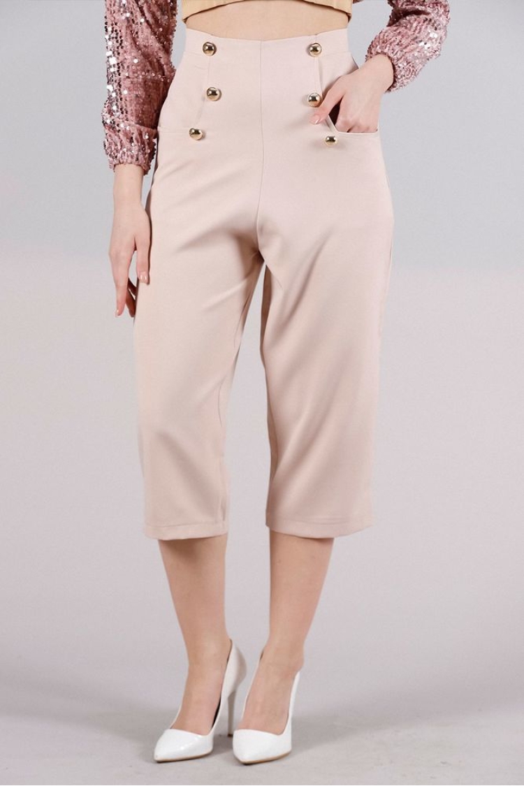 Powder F-996 Ornamental Buttoned L Pocket Casual Trousers - Brand: Topshow - Women & Kids, Baby Clothes Wholesale - TheBS Women
