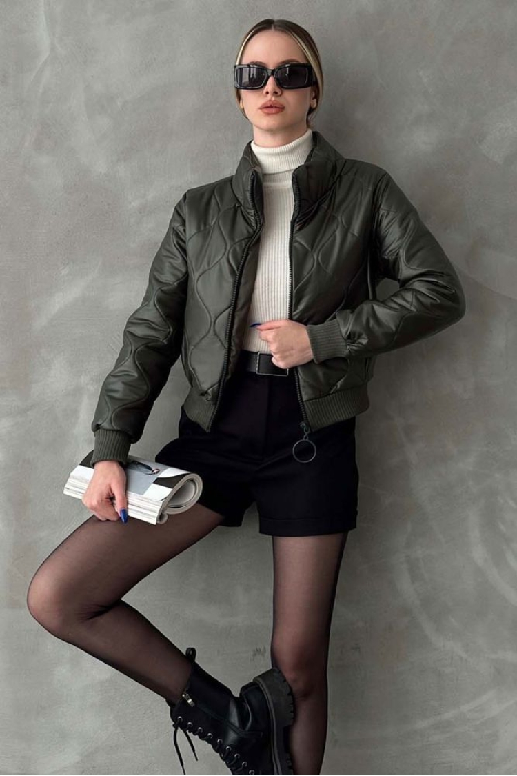 F1192 Zippered Leather Coat - Brand: Topshow - Women & Kids, Baby Clothes Wholesale - TheBS Women