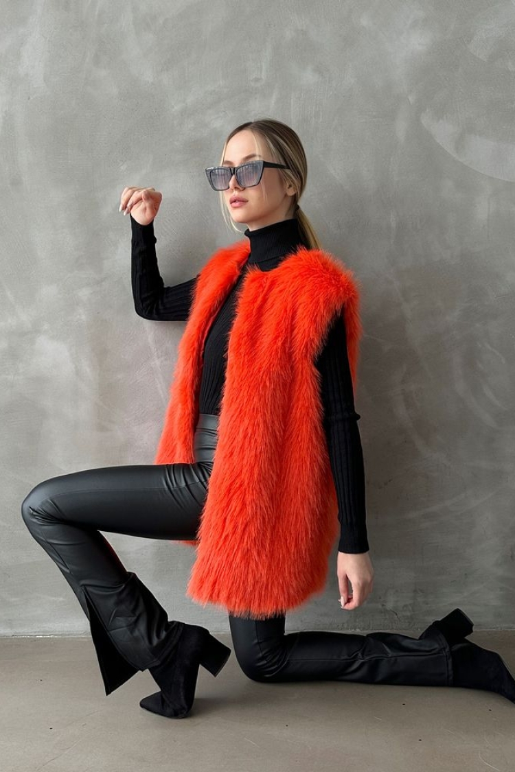 Oranj F 1567 Feather Vest - Brand: Topshow - Women & Kids, Baby Clothes Wholesale - TheBS Women