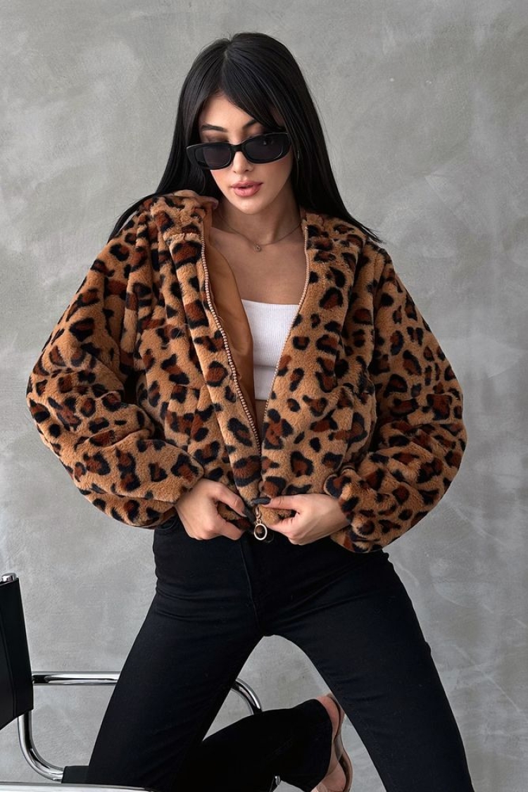 Leopard Patterned Coat - Brand: Topshow - Women & Kids, Baby Clothes Wholesale - TheBS Women