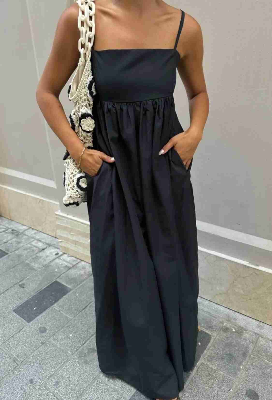Black Strappy Long Dress - Brand: EYYO ATELIER - Women & Kids, Baby Clothes Wholesale - TheBS Women