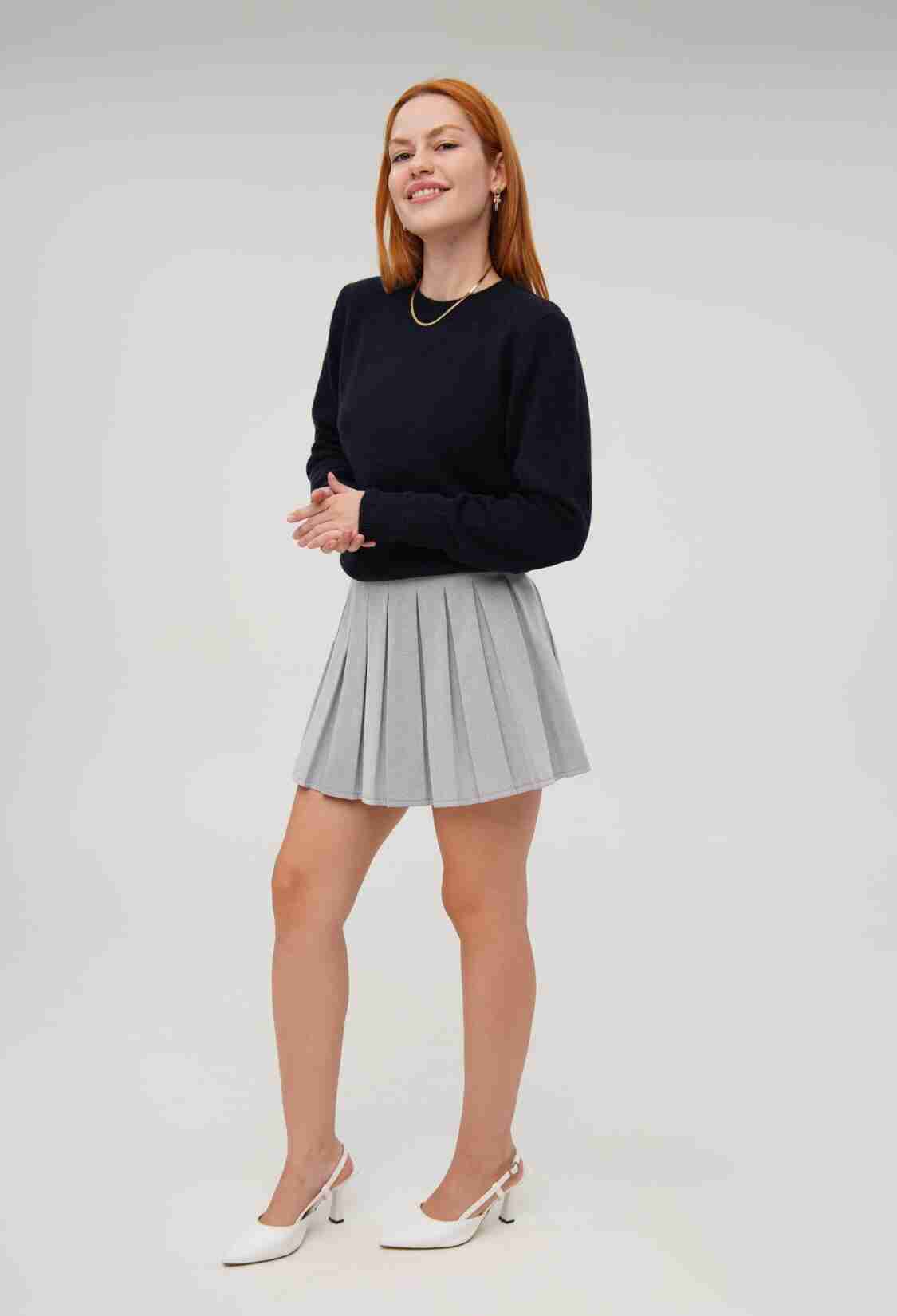 Crew Neck Basic WholesaleKnitted Sweater - Brand: Lustrin - Women & Kids, Baby Clothes Wholesale - TheBS Women