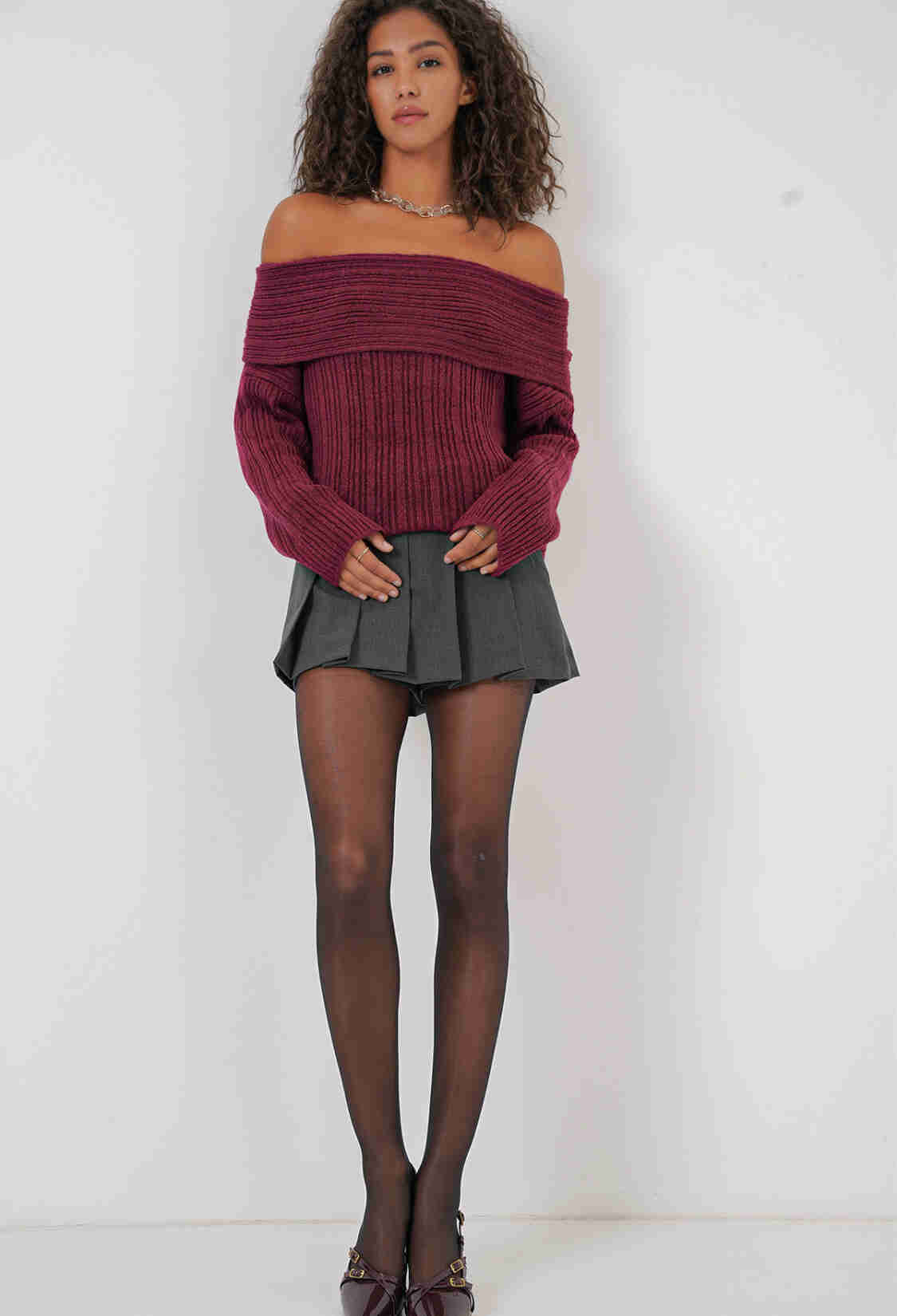 Women's Open Shoulder Oversize Knitwear Sweater - Brand: Bigdart - Women & Kids, Baby Clothes Wholesale - TheBS Women