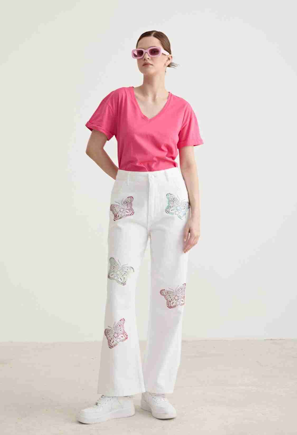 V Neck Sleeve Folded Tshirt - Brand: Levure - Women & Kids, Baby Clothes Wholesale - TheBS Women