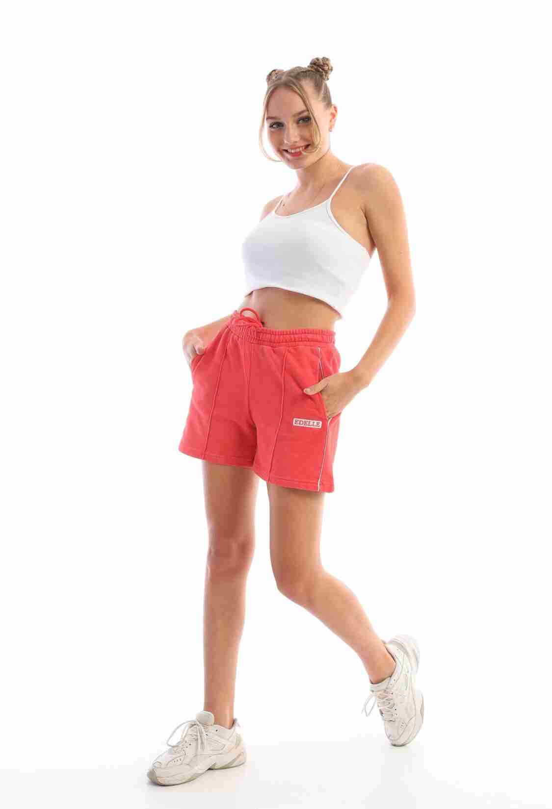 Red Mini Women Shorts - Brand: EDELLE - Women & Kids, Baby Clothes Wholesale - TheBS Women