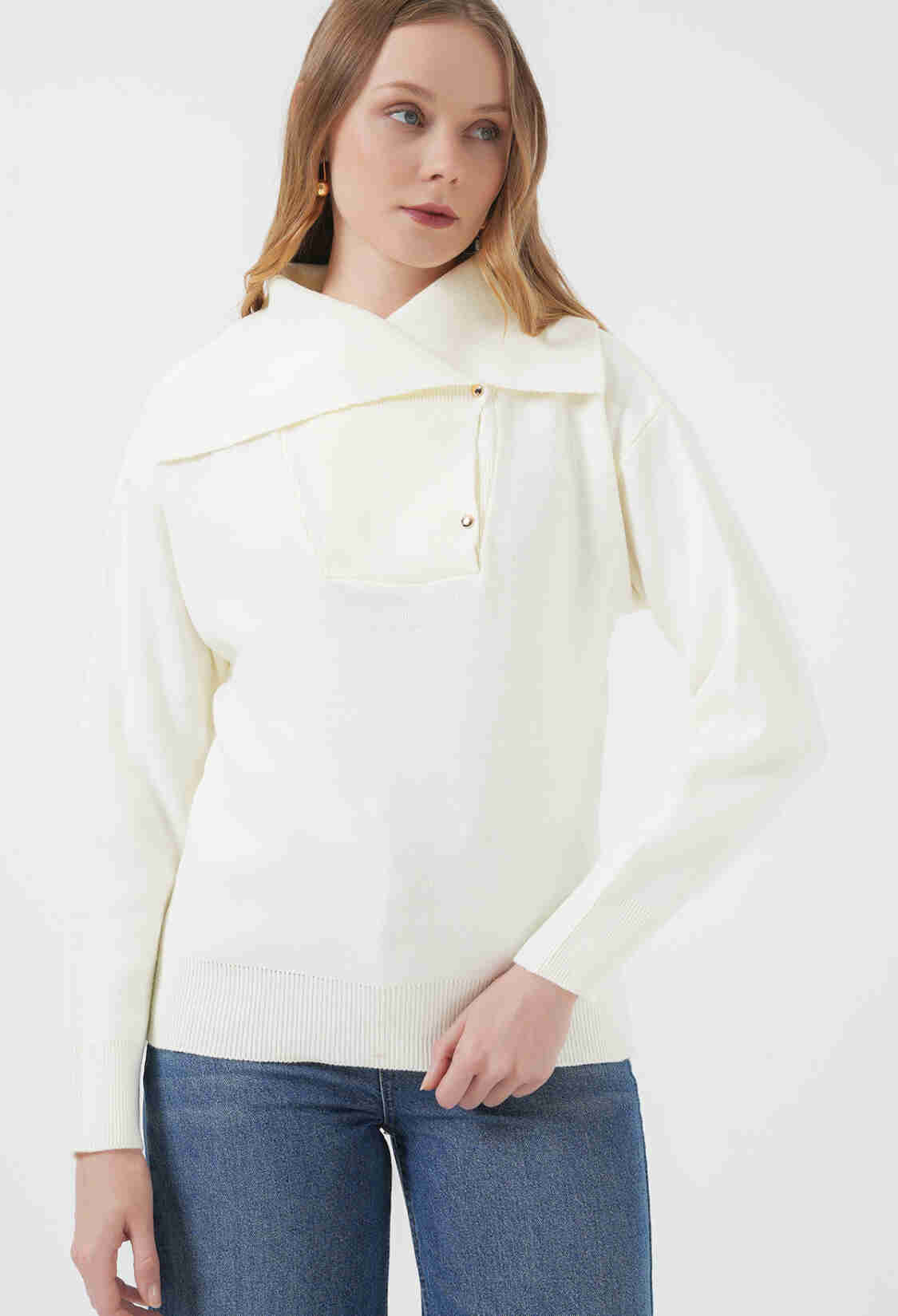 Wide Collar Knitwear Sweater - Brand: Bigdart - Women & Kids, Baby Clothes Wholesale - TheBS Women