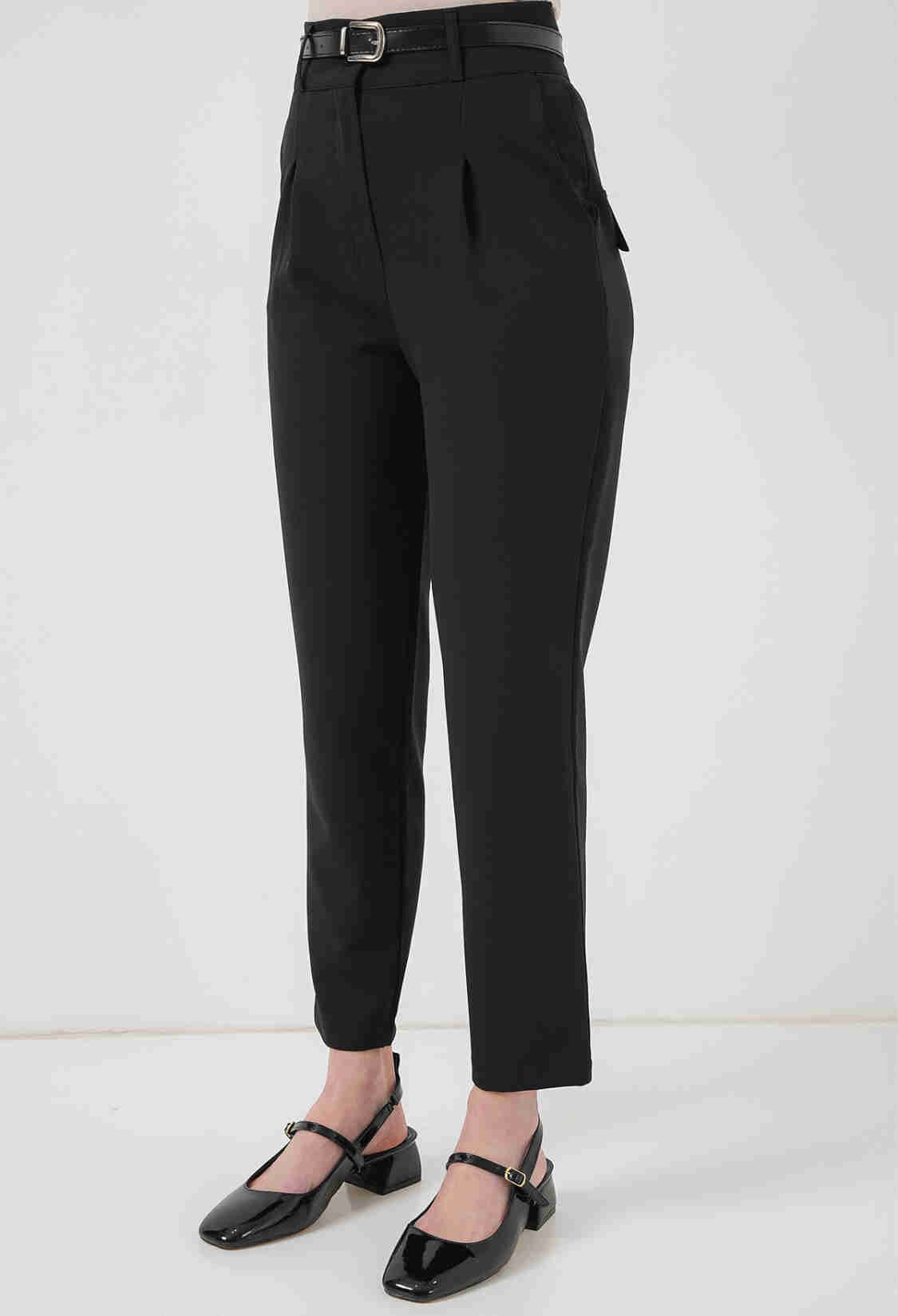 Pleated Belt Fabric Trousers 6725 - Brand: Bigdart - Women & Kids, Baby Clothes Wholesale - TheBS Women