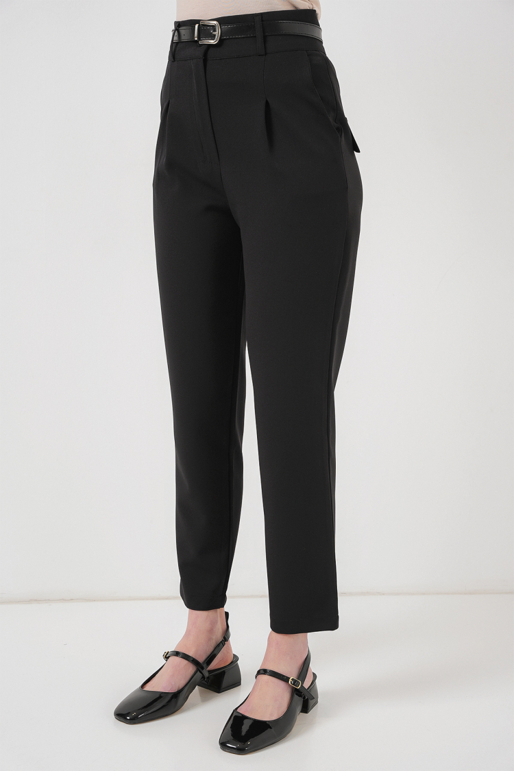 Pleated Belt Fabric Trousers 6725 - Brand: Bigdart - Women & Kids, Baby Clothes Wholesale - TheBS Women
