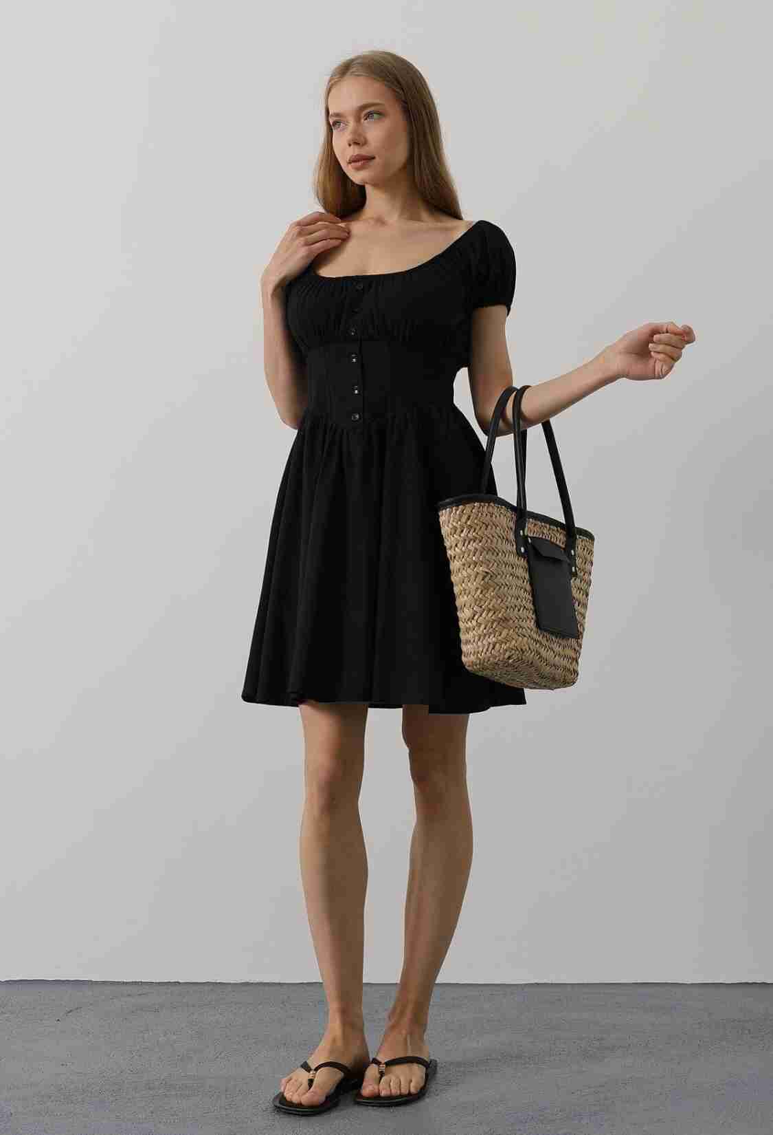 Mini Dress With Waist Corset - Brand: Reyon - Women & Kids, Baby Clothes Wholesale - TheBS Women