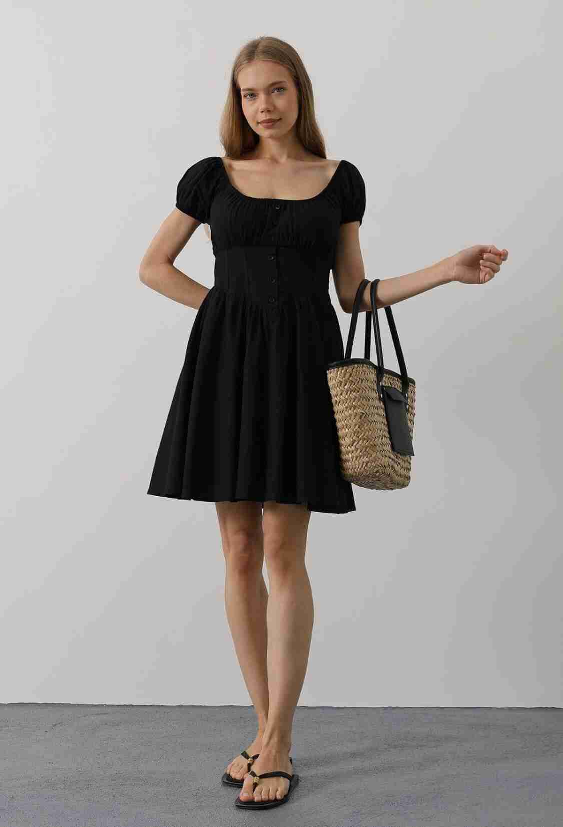 Mini Dress With Waist Corset - Brand: Reyon - Women & Kids, Baby Clothes Wholesale - TheBS Women
