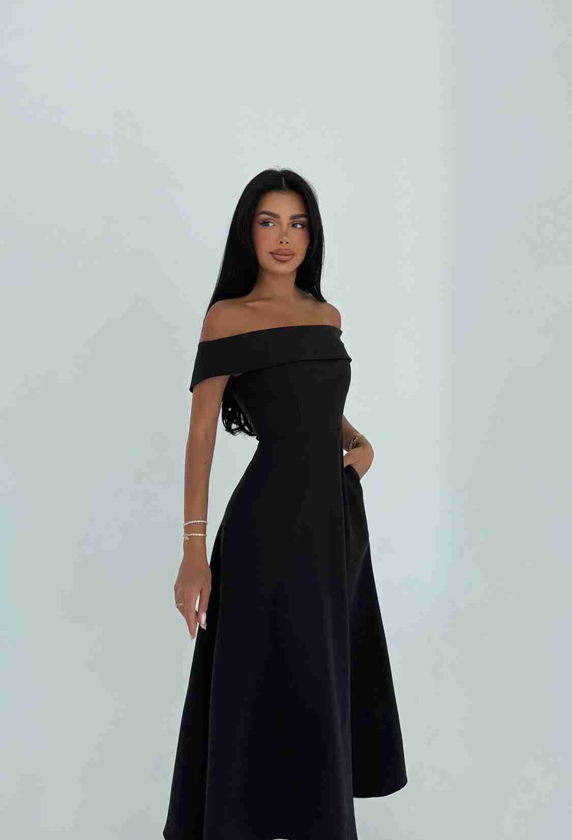 ElegantA-Line Dress Off Shoulder Neck - Brand: EYYO ATELIER - Women & Kids, Baby Clothes Wholesale - TheBS Women