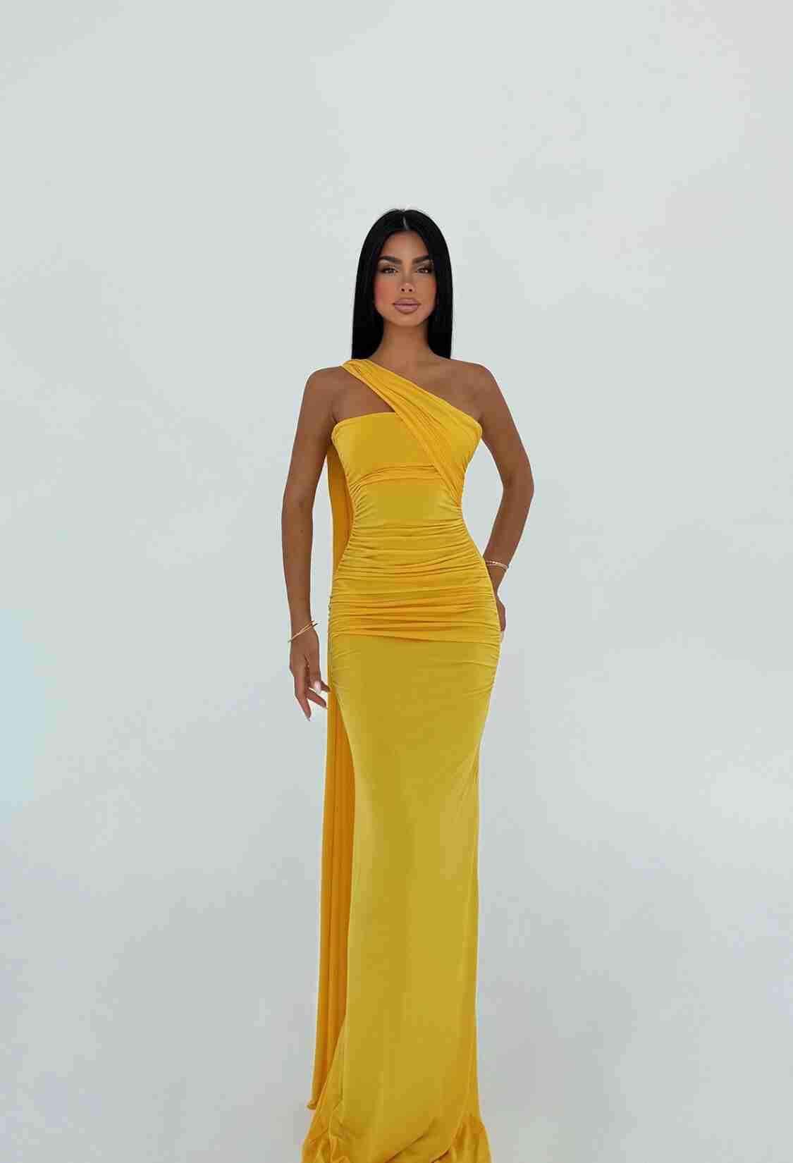 Bodycon Dress With One Shoulder Neck - Brand: EYYO ATELIER - Women & Kids, Baby Clothes Wholesale - TheBS Women