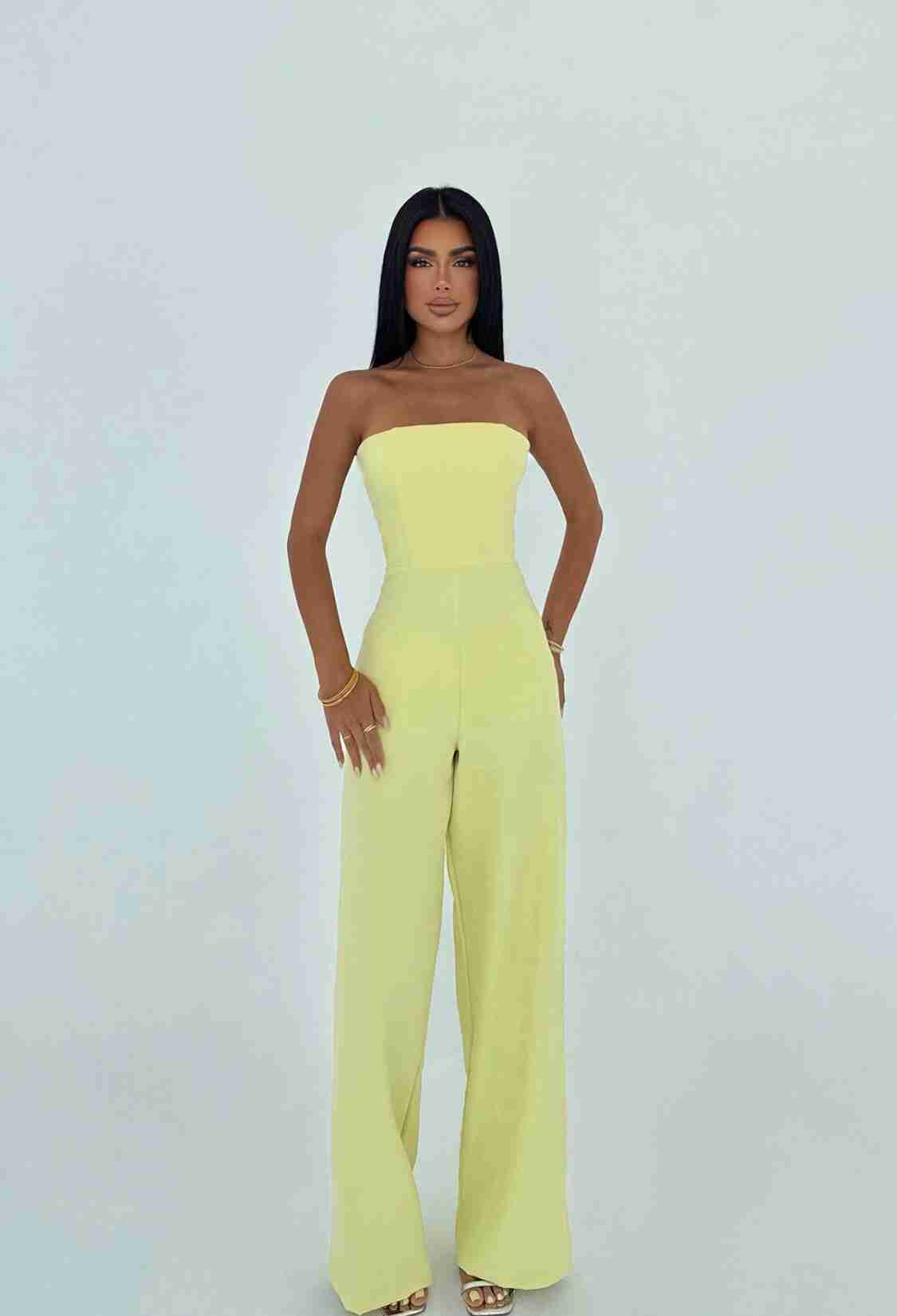 Elegant Strapless Slim Fit Tailored Jumpsuit - Brand: EYYO ATELIER - Women & Kids, Baby Clothes Wholesale - TheBS Women
