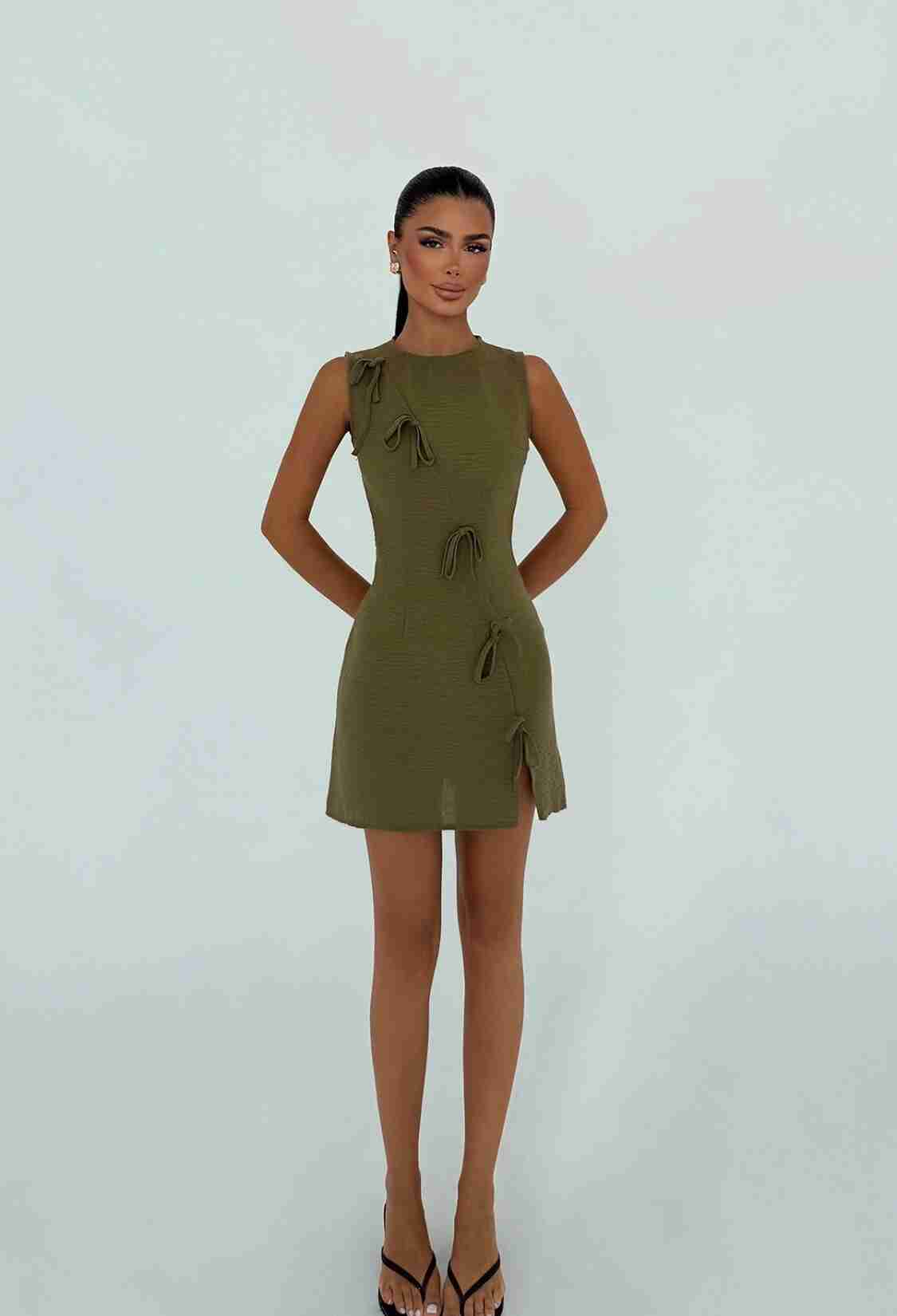 Bodycon Mini Dress With Cap Sleeves - Brand: EYYO ATELIER - Women & Kids, Baby Clothes Wholesale - TheBS Women