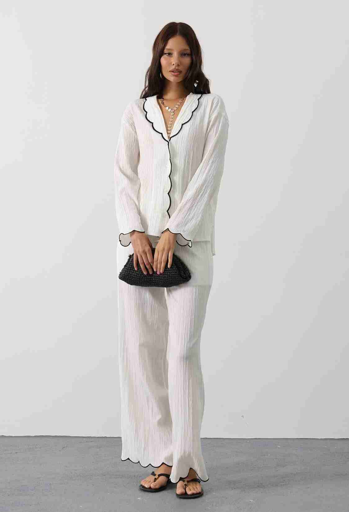 Elegant Casual Set With Palazzo Pants - Brand: Reyon - Women & Kids, Baby Clothes Wholesale - TheBS Women