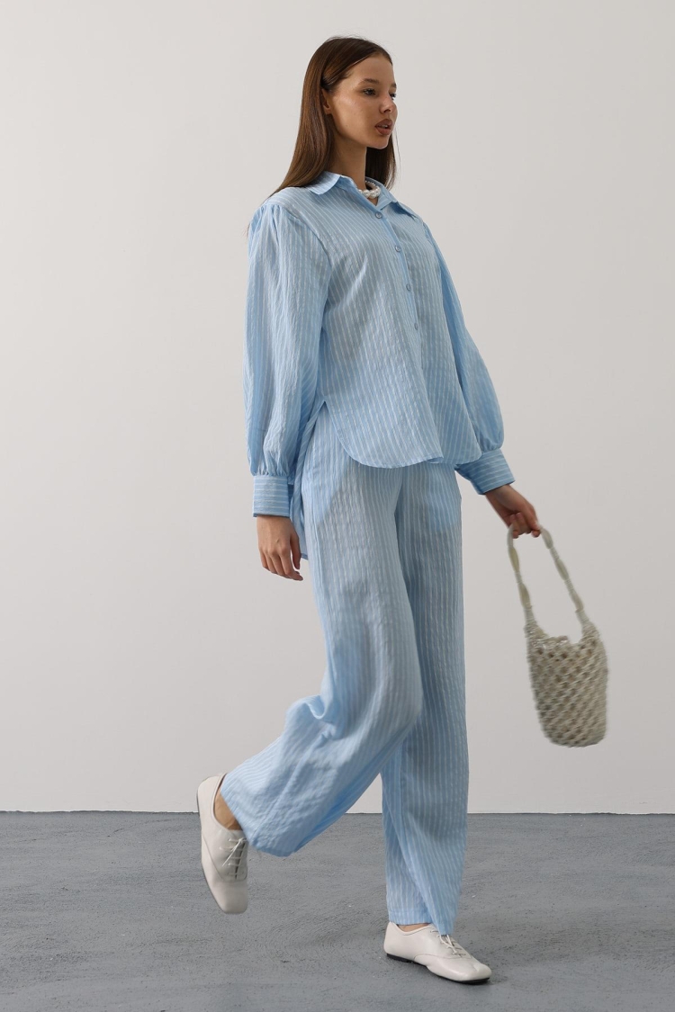 Casual Elegant Striped Buttoned Set - Brand: Reyon - Women & Kids, Baby Clothes Wholesale - TheBS Women