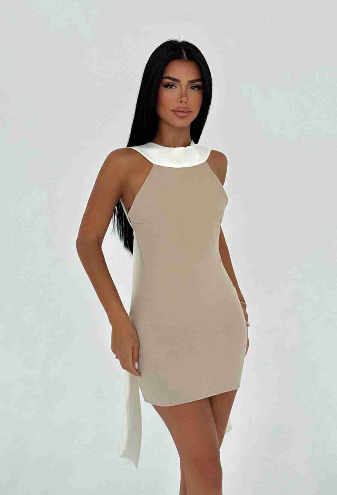 Bodycon Mini Dress With Cap Sleeves - Brand: EYYO ATELIER - Women & Kids, Baby Clothes Wholesale - TheBS Women