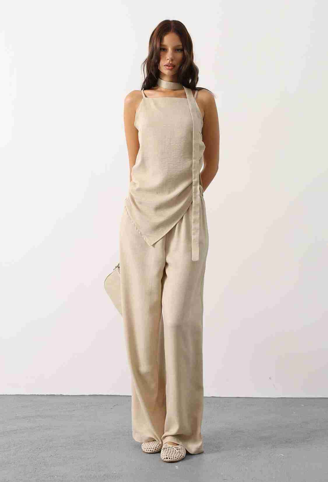 Beige Elegant Casual Set - Brand: Reyon - Women & Kids, Baby Clothes Wholesale - TheBS Women