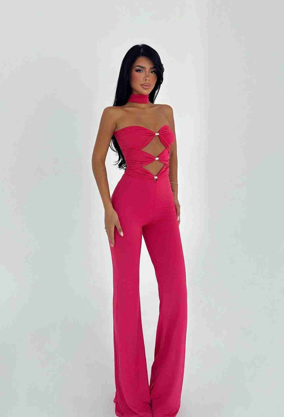 Slim Fit Strapless Tailored Jumpsuit - Brand: EYYO ATELIER - Women & Kids, Baby Clothes Wholesale - TheBS Women