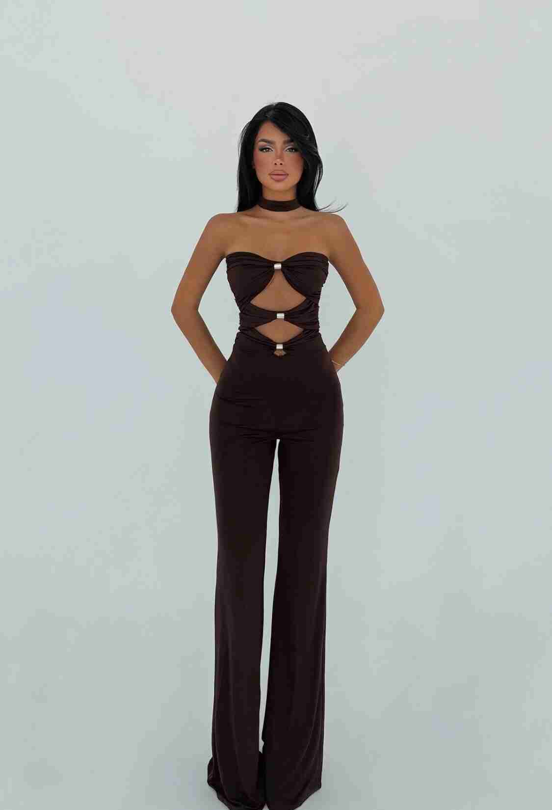 Slim Fit Strapless Tailored Jumpsuit - Brand: EYYO ATELIER - Women & Kids, Baby Clothes Wholesale - TheBS Women