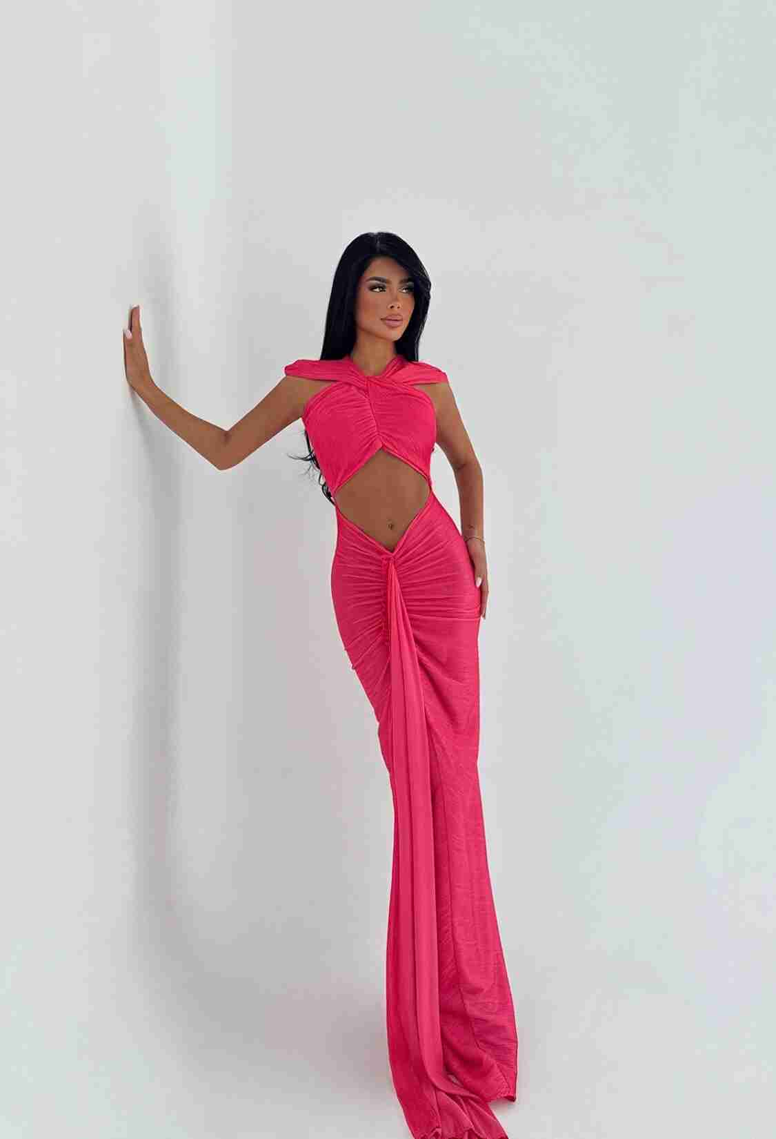 Pink Sexy Elegant Glam Formal Bodycon Dress - Brand: EYYO ATELIER - Women & Kids, Baby Clothes Wholesale - TheBS Women