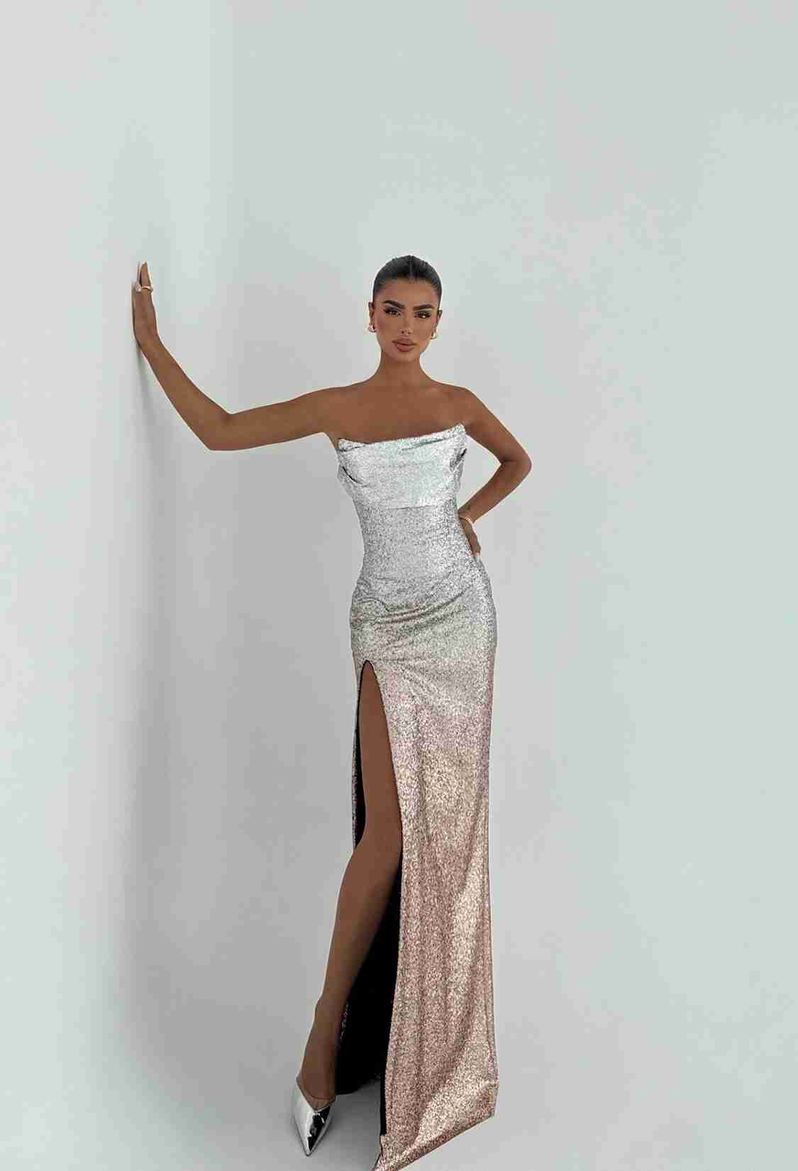 Strapless Sequined Bodycon Dress - Brand: EYYO ATELIER - Women & Kids, Baby Clothes Wholesale - TheBS Women