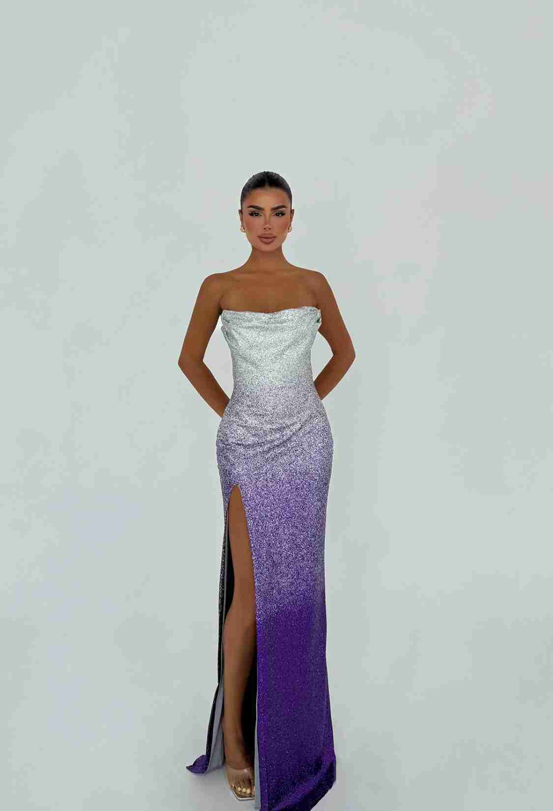 Silver Sexy Glam Formal Elegant Slip Dress - Brand: EYYO ATELIER - Women & Kids, Baby Clothes Wholesale - TheBS Women