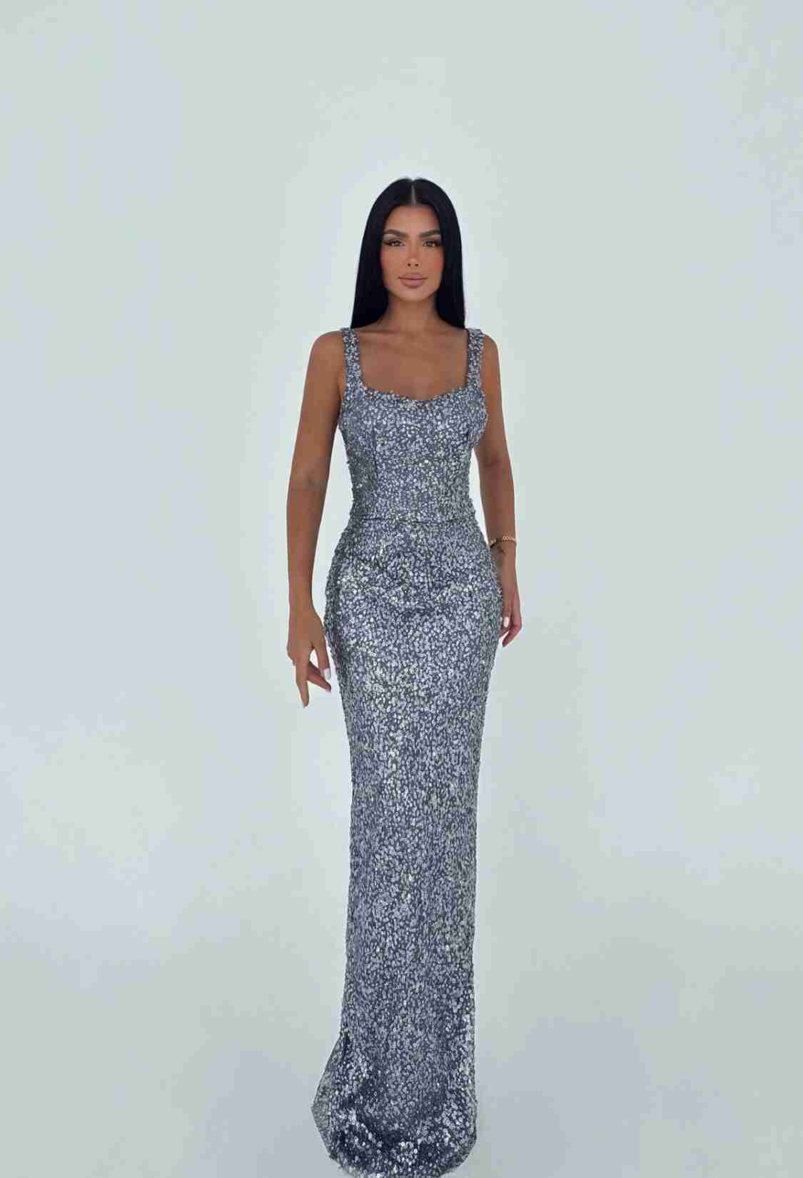 Silver Elegant Glam Formal Dress - Brand: EYYO ATELIER - Women & Kids, Baby Clothes Wholesale - TheBS Women